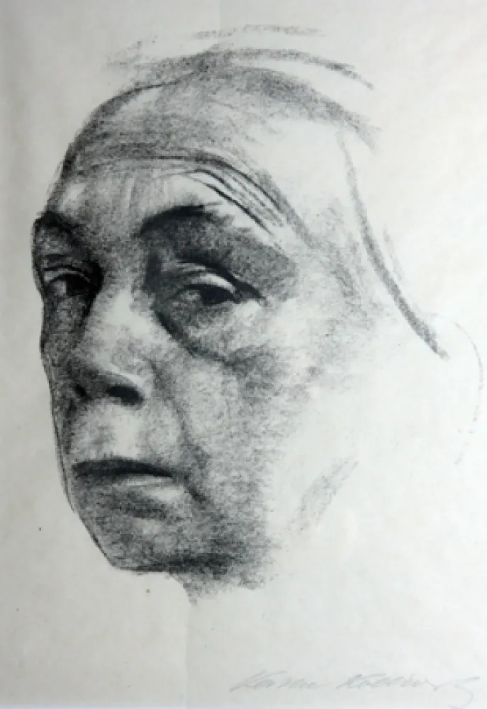 石版画 Kollwitz - Self Portrait 