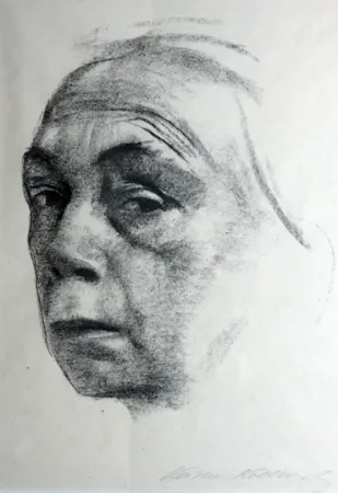 石版画 Kollwitz - Self Portrait 
