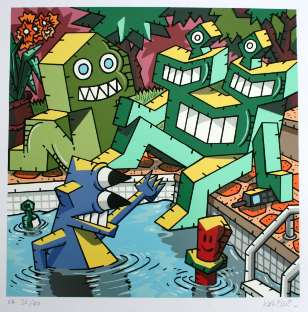 丝网印刷 Kriki - La piscine