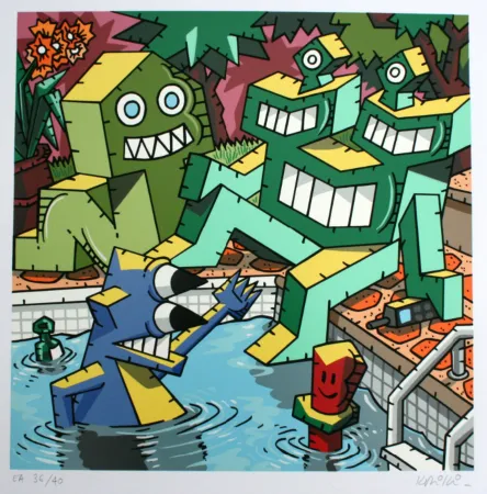 丝网印刷 Kriki - La piscine