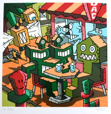 丝网印刷 Kriki - Le bar