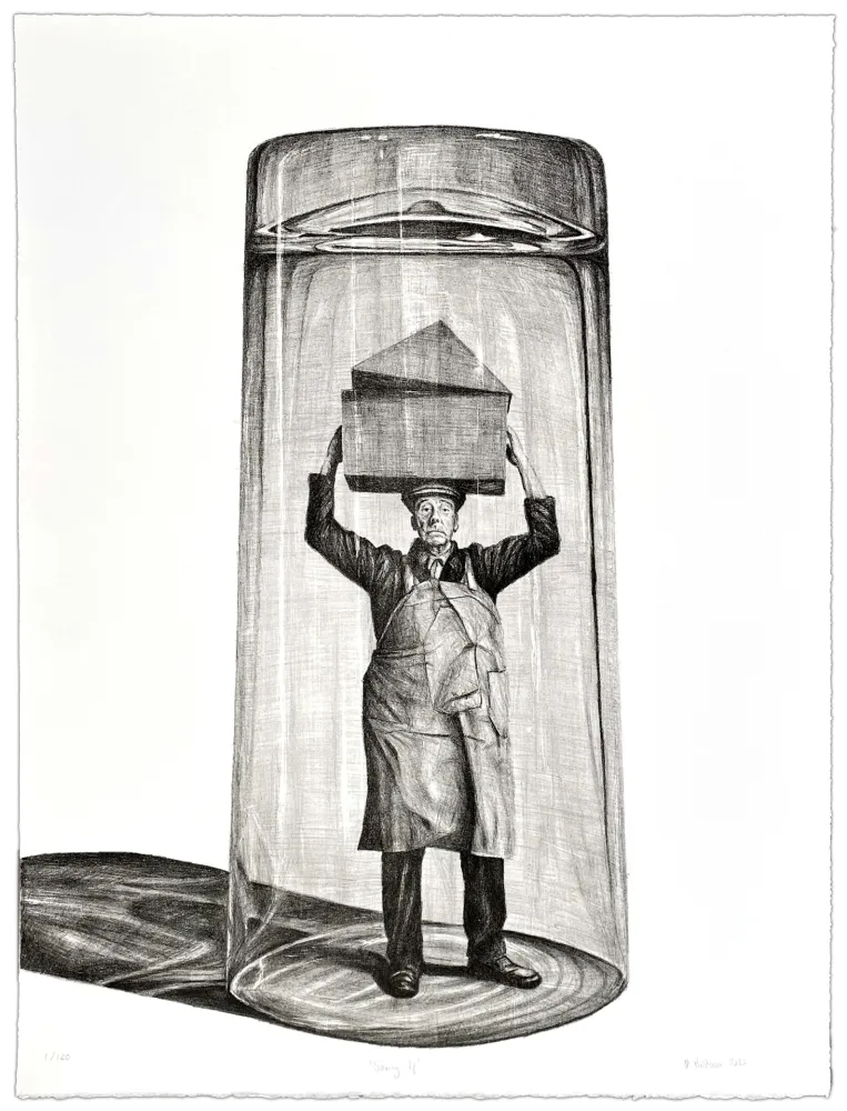 石版画 Kristensen - Saving Up