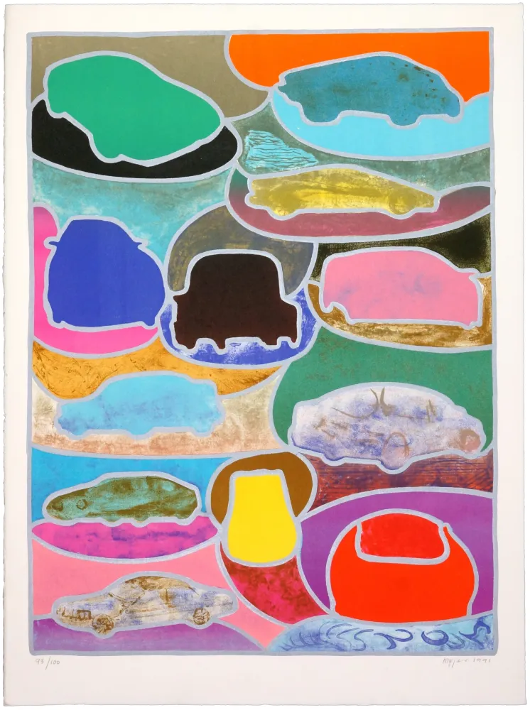 石版画 Krøjer - Car's