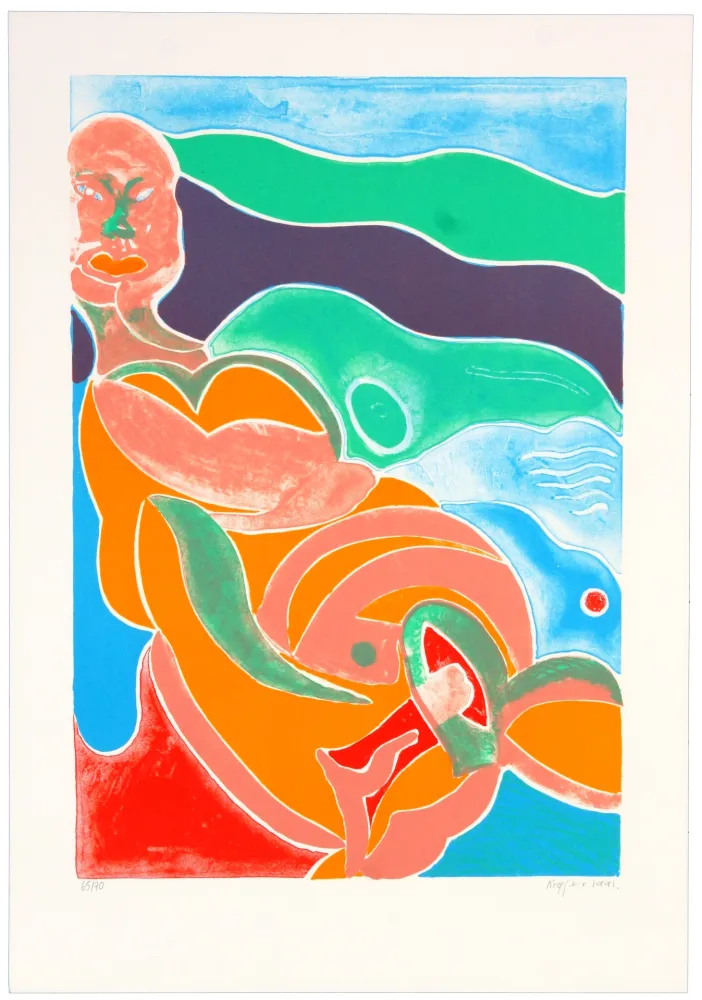 石版画 Krøjer - Sans titre