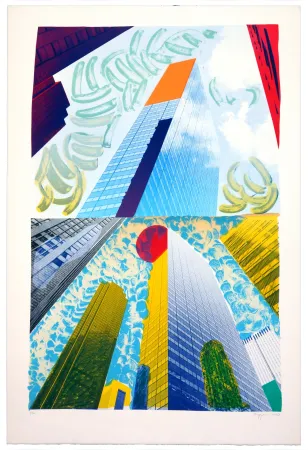 石版画 Krøjer - Up town Manhattan