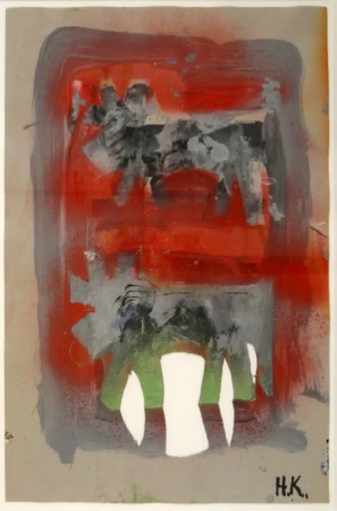 单版画 Krüsi - Ohne Titel (Zwei Tiere). 