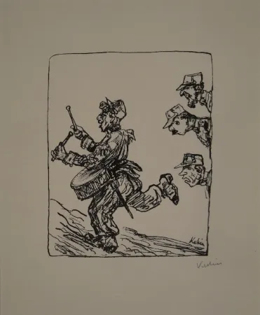 石版画 Kubin - Der Trommler