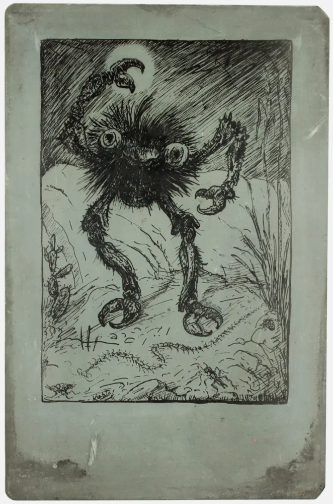 石版画 Kubin - Die sieben Todsünden (The seven deadly sins: wrath)