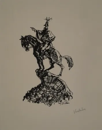 石版画 Kubin - Feldherr