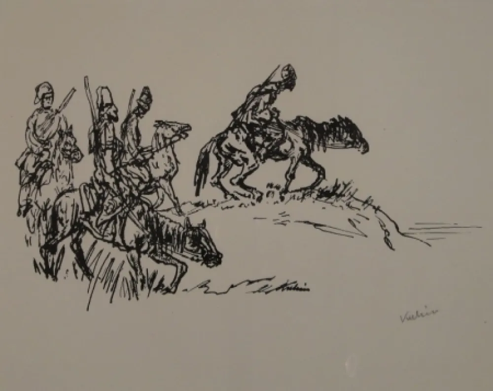 石版画 Kubin - Kosaken