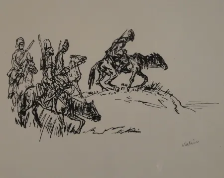 石版画 Kubin - Kosaken