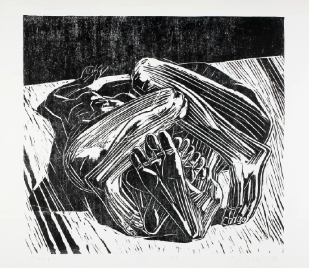 木刻 Kunert - Paar (Couple)