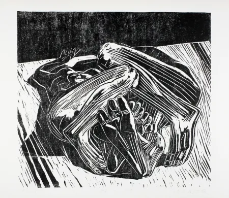 木刻 Kunert - Paar (Couple)