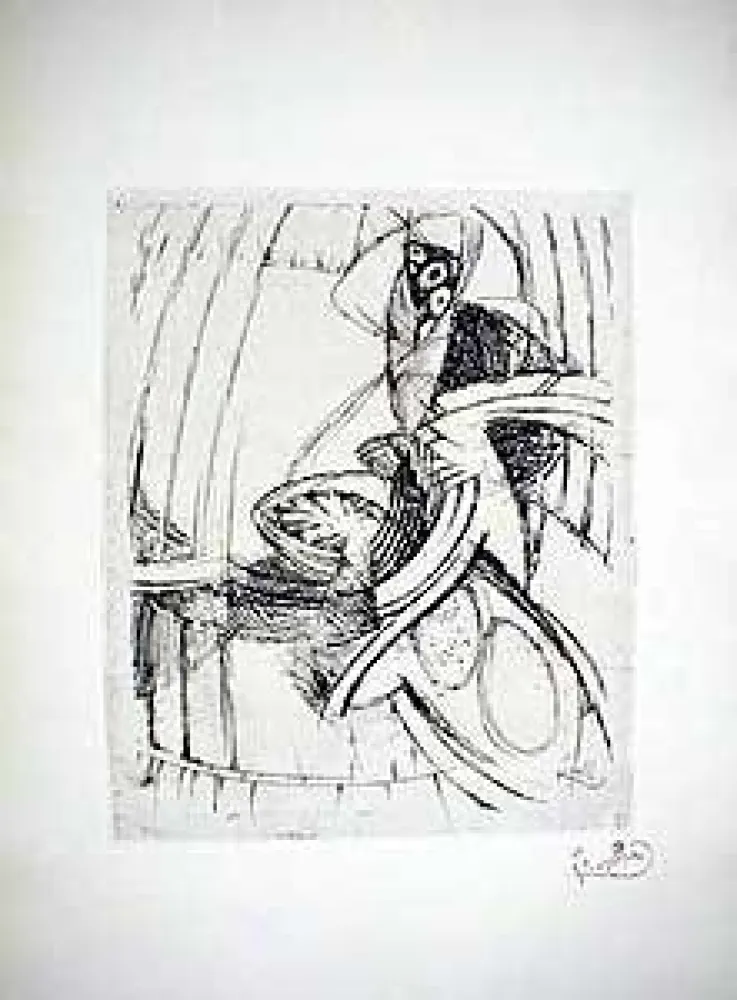 蚀刻版画 Kupka - Composition Geometrique