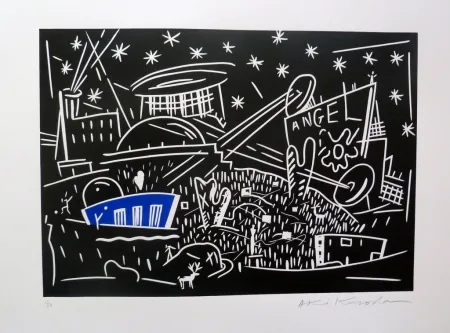 石版画 Kuroda - Angel City IV