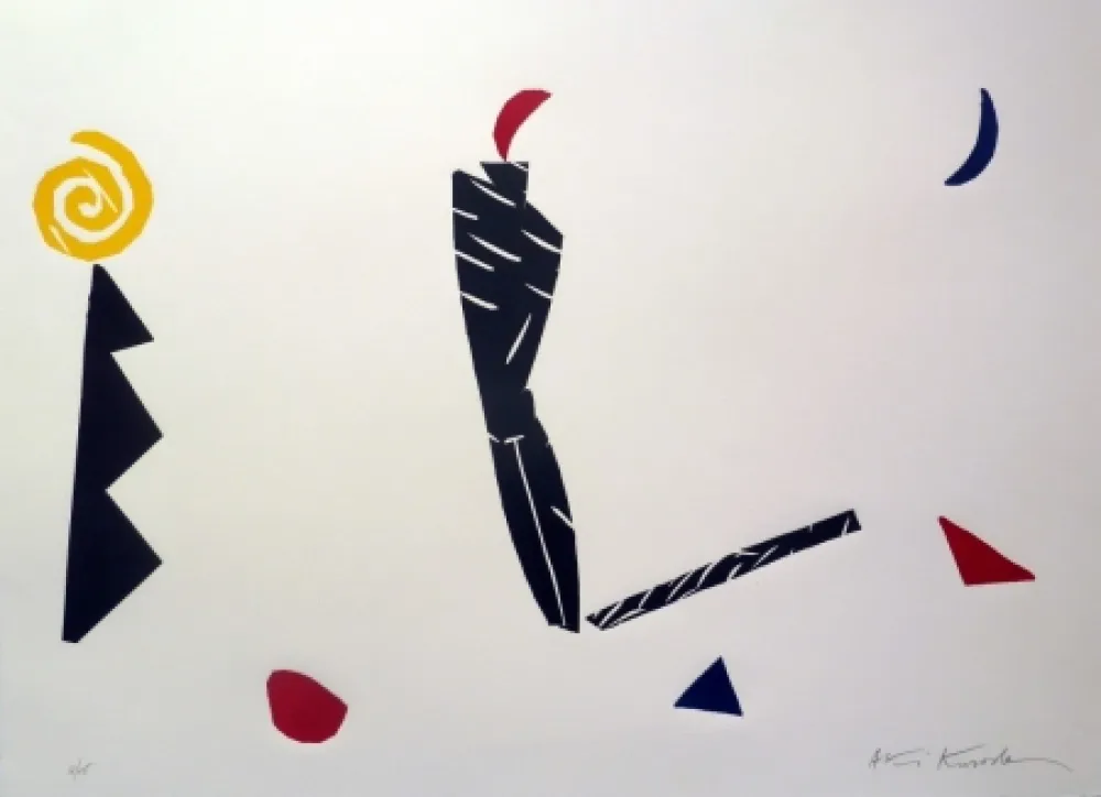 油毡版画 Kuroda - First Night