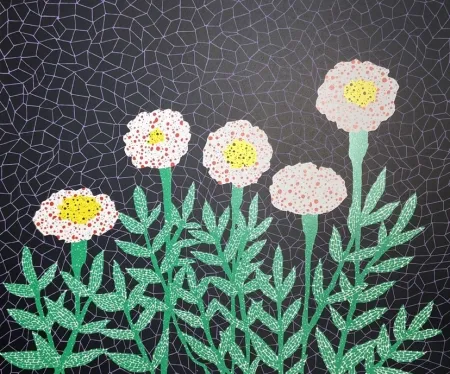 石版画 Kusama - Flower