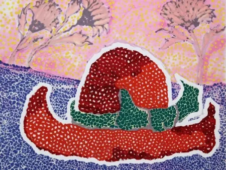 丝网印刷 Kusama - Hat left behind in the field