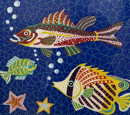 石版画 Kusama - Sea