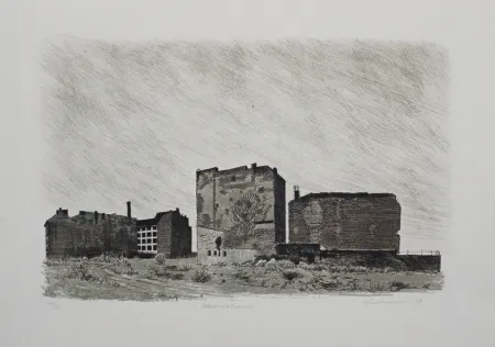 石版画 Kuschnerus - Sebastianstrasse