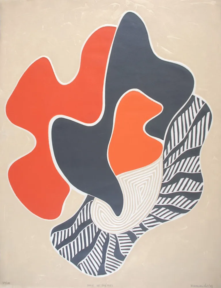 金刚砂版画 Kwasniewska - Dame de Trèfles