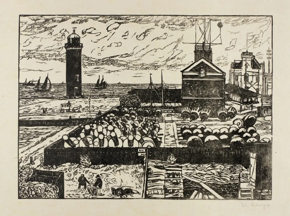 木刻 Laage - Beim Leuchtturm (At the Lighthouse)