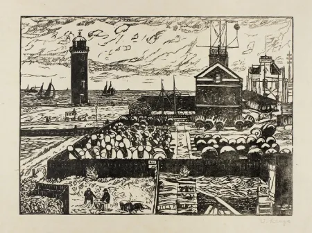 木刻 Laage - Beim Leuchtturm (At the Lighthouse)