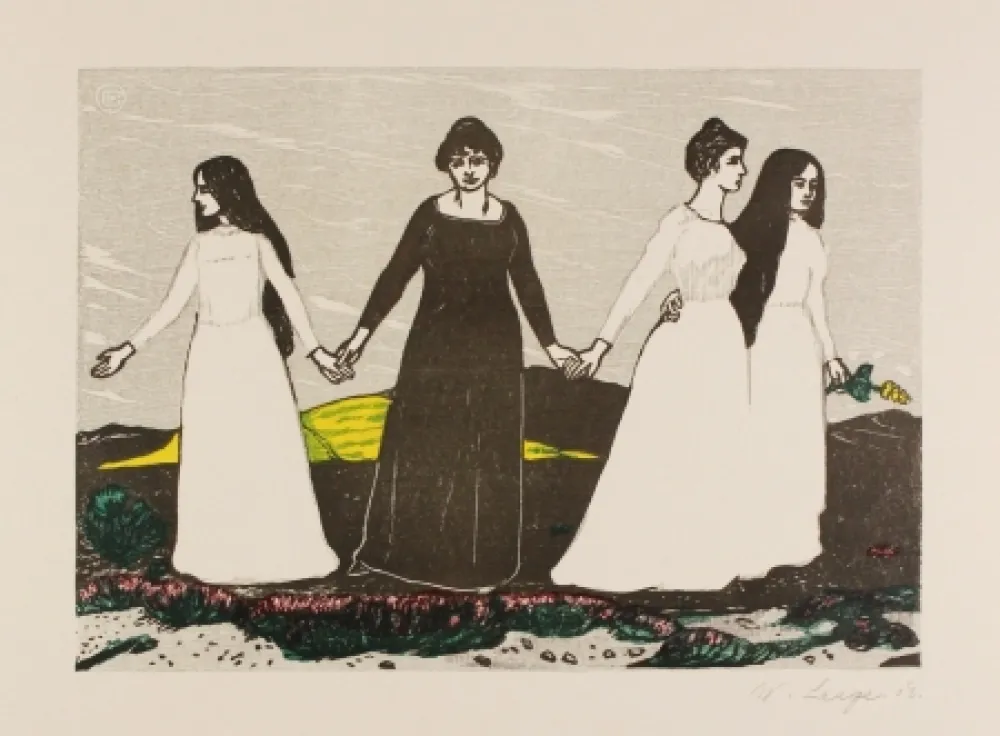 木刻 Laage - Sommers Abschied von der Heide