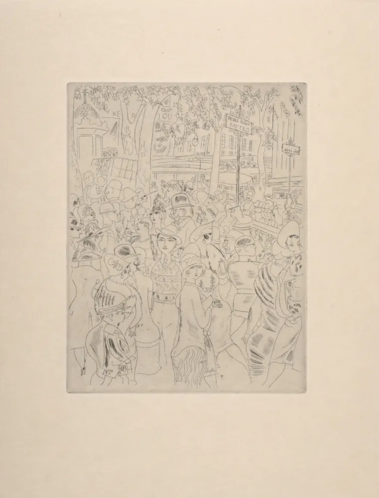 版画 Laborde - Boulevard des Capucines, 1927