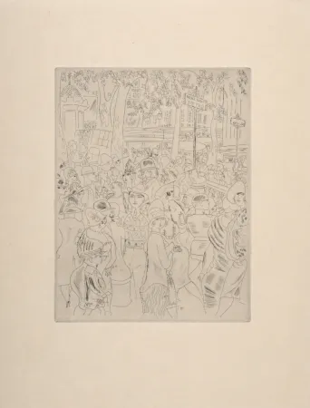 版画 Laborde - Boulevard des Capucines, 1927