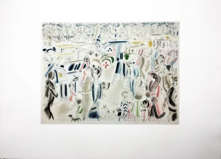 蚀刻飞尘法 Laborde - L'AVENUE DU BOIS DE BOULOGNE (1930)