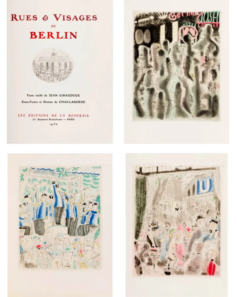 插图书 Laborde - RUES ET VISAGES DE BERLIN. Ex avec suite (36 gravures) (1930)