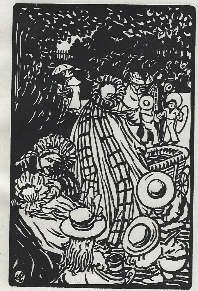 木刻 Laboureur - Au Luxembourg