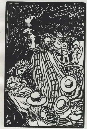 木刻 Laboureur - Au Luxembourg