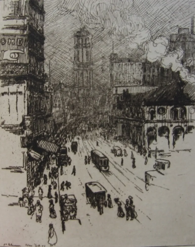 版画 Laboureur - Broadway, New York