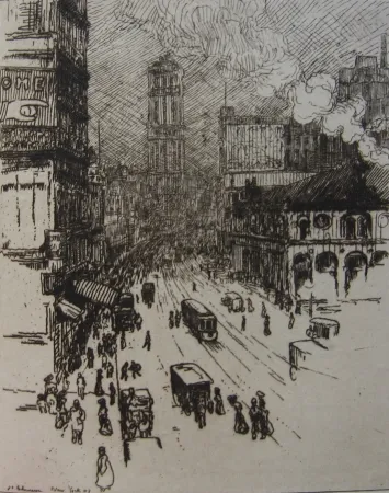 版画 Laboureur - Broadway, New York