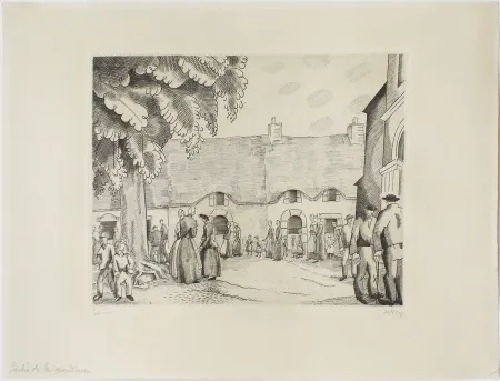 蚀刻版画 Laboureur - La Sortie de la Grand'messe