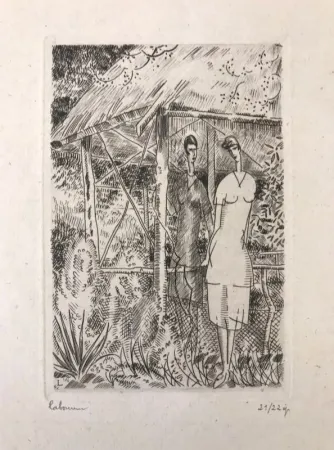 版画 Laboureur - La tonnelle rustique 