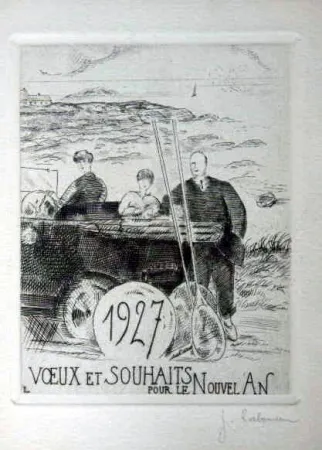 蚀刻版画 Laboureur - Le chemin cotier