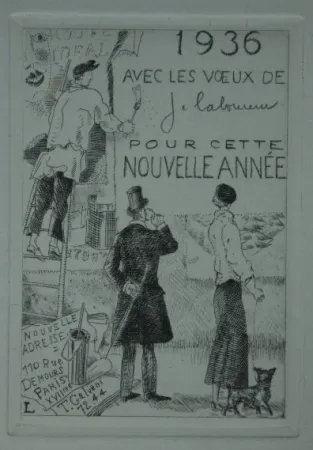 蚀刻版画 Laboureur - Le Colleur d’affiches