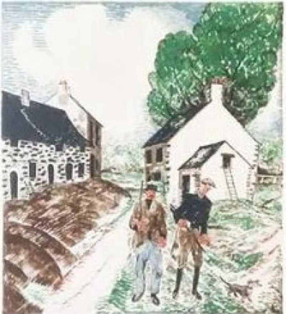 石版画 Laboureur - Retour de chasse (1927)