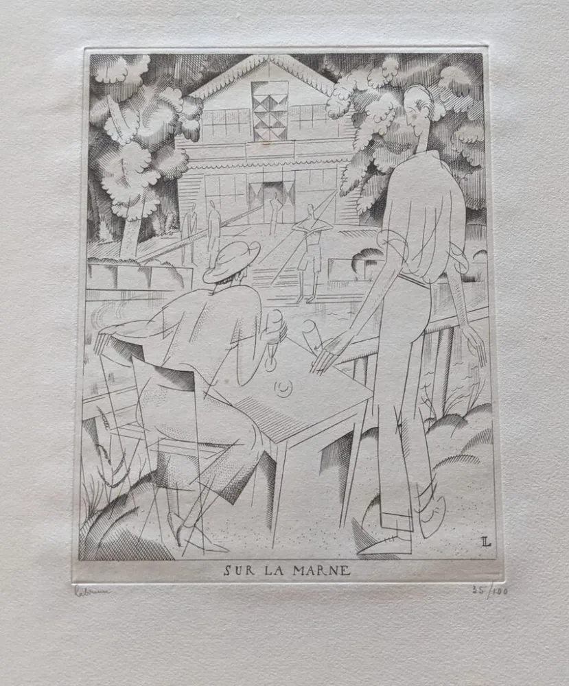 蚀刻版画 Laboureur - Sur la Marne