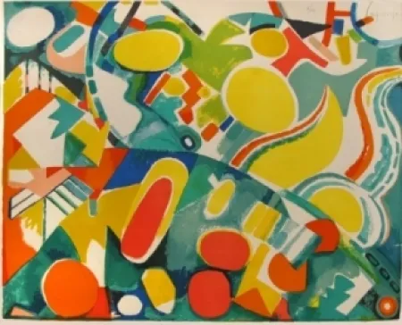 石版画 Lagrange - Compostion abstraite