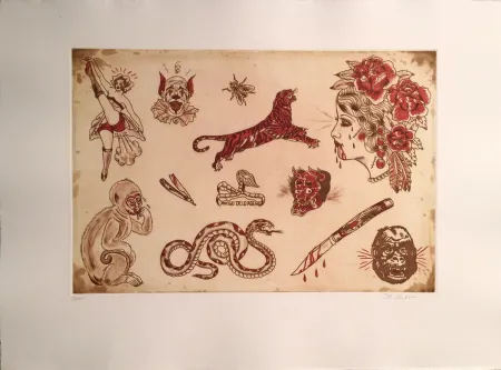 版画 Lakra (Dr.) - Untitled, #7