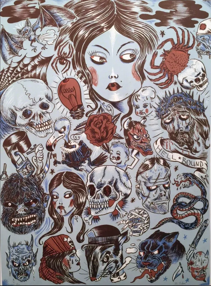 石版画 Lakra (Dr.) - Untitled Blue