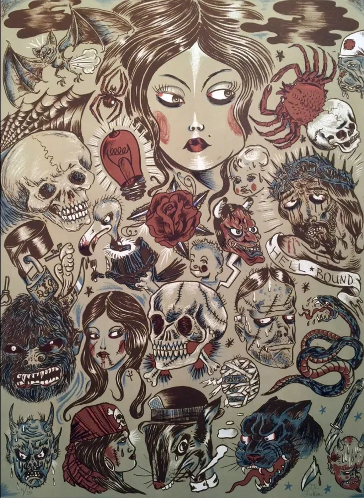 石版画 Lakra (Dr.) - Untitled Green