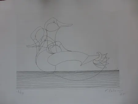 蚀刻版画 Lalanne - Le canard