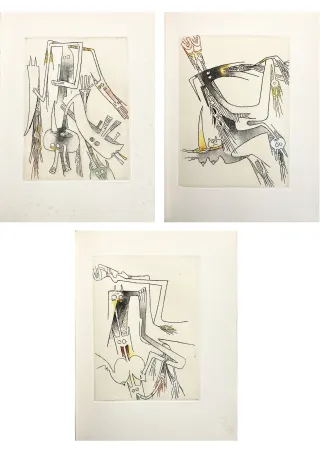 插图书 Lam - A. Artaud. LE THÉÂTRE ET LES DIEUX. Avec 5 eaux-fortes réhaussées à la main par Wifredo Lam (1966)