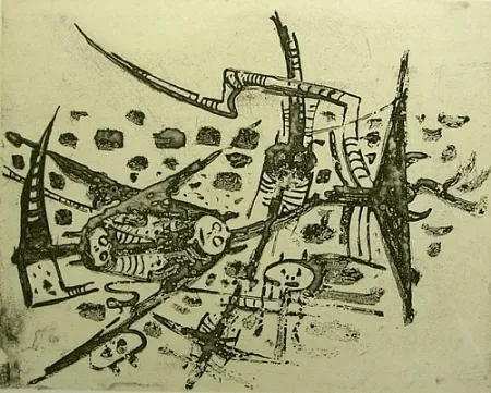 版画 Lam - Au galop, au galop n'est pas rose