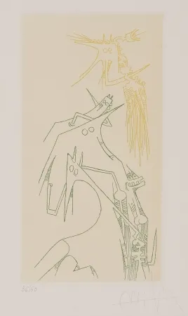 版画 Lam - Composición Surrealista